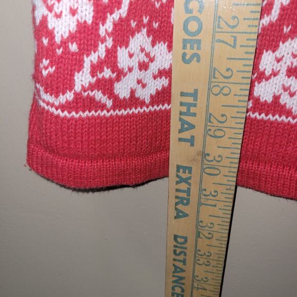 C.S.T. Studio Red White Striped Knit Sweater Top Women’s 1X Floral Trim... - Picture 5 of 9